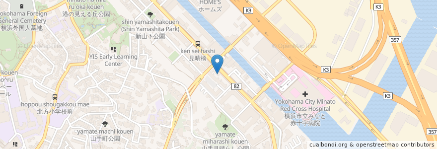 Mapa de ubicacion de とんかついこい en Japon, Préfecture De Kanagawa, 横浜市, 中区.