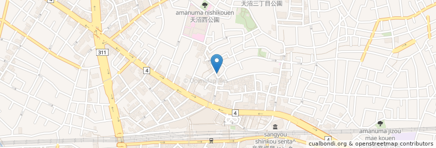 Mapa de ubicacion de 天沼診療所 en Japonya, 東京都, 杉並区.