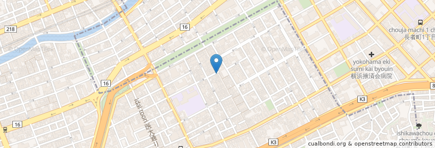 Mapa de ubicacion de 栃木屋惣菜店 en ژاپن, 神奈川県, 横浜市, 中区.