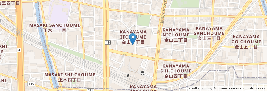 Mapa de ubicacion de てんや en 日本, 愛知県, 名古屋市, 中区.