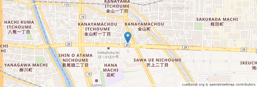 Mapa de ubicacion de 金山餃子酒場 ハイカラ餃子 en اليابان, 愛知県, 名古屋市, 熱田区.