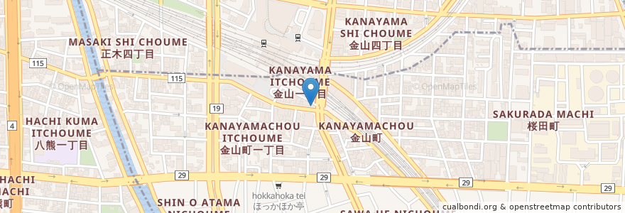 Mapa de ubicacion de でーもん en Japan, Präfektur Aichi, 名古屋市, 熱田区.