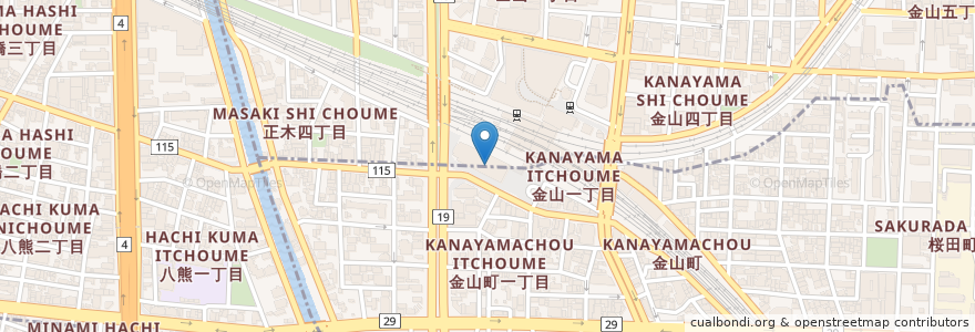 Mapa de ubicacion de luana cafe en 日本, 愛知県, 名古屋市.
