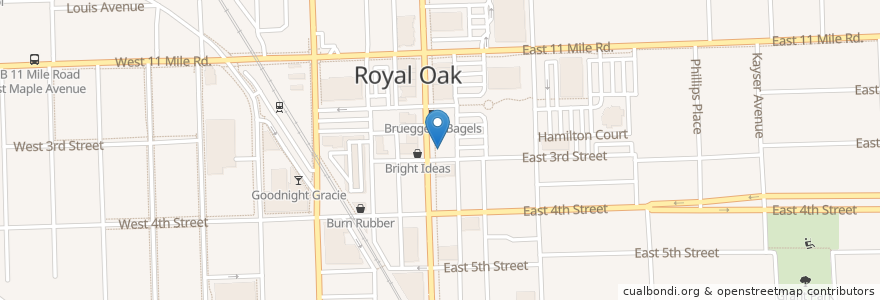 Mapa de ubicacion de PNC Bank en 美利坚合众国/美利堅合眾國, 密歇根州, Oakland County, Royal Oak.
