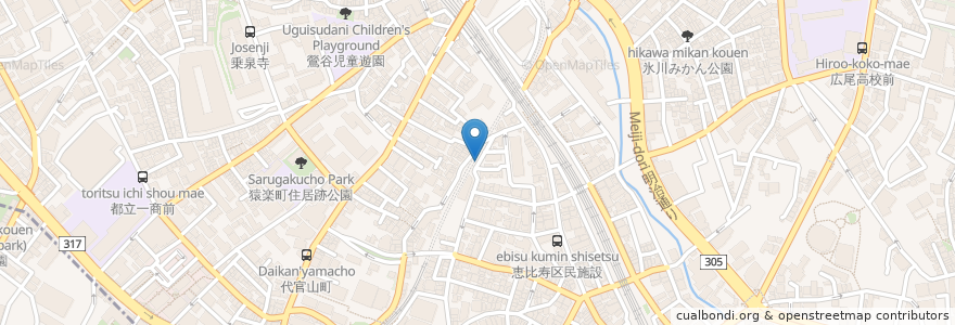 Mapa de ubicacion de Garden House Crafts en Japan, 東京都, 渋谷区.