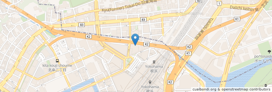 Mapa de ubicacion de 龍味(りゅうまい) en Japan, 神奈川県, Yokohama, 神奈川区.