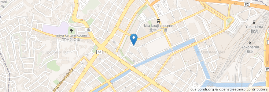 Mapa de ubicacion de 横浜中華そば 維新商店 en Japonya, 神奈川県, 横浜市, 西区.