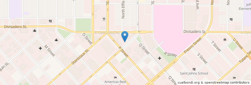 Mapa de ubicacion de Taco shop en United States, California, Fresno County, Fresno.