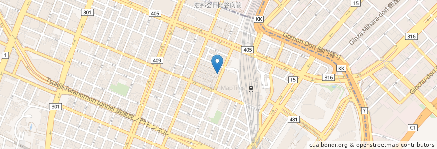 Mapa de ubicacion de とんこつラーメン 博多風龍 新橋店 en Япония, Токио, Минато.
