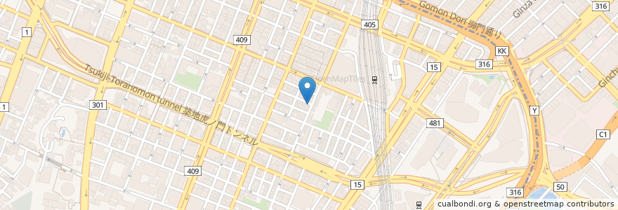 Mapa de ubicacion de とんかつ 末吉 新橋店 en Jepun, 東京都, 港区.