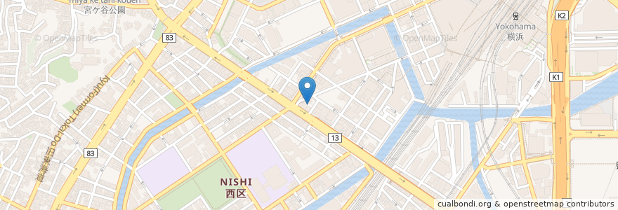 Mapa de ubicacion de 天下一品 横浜西口店 en Japon, Préfecture De Kanagawa, 横浜市, 西区.