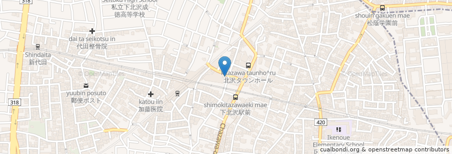 Mapa de ubicacion de 小劇場楽園 en Japan, Tokyo, Setagaya.