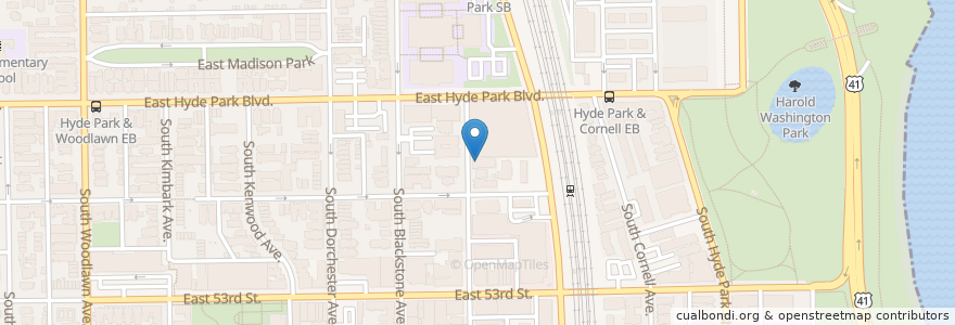 Mapa de ubicacion de The Hyde en Stati Uniti D'America, Illinois, Chicago.