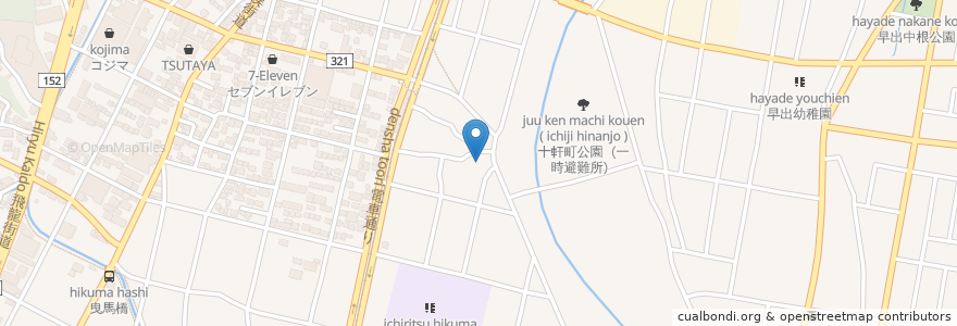 Mapa de ubicacion de 三浦神社 en Japon, Préfecture De Shizuoka, 浜松市, 中区.