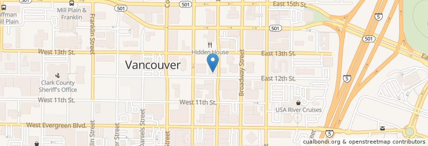 Mapa de ubicacion de Amaro’s Table en Amerika Syarikat, Washington, Clark County, Vancouver.