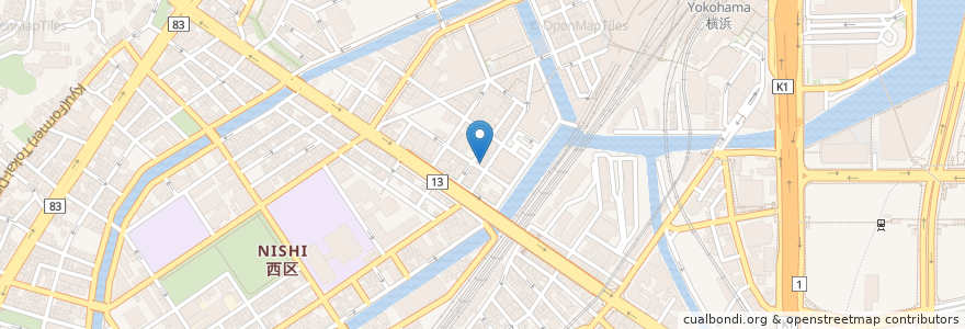 Mapa de ubicacion de 串カツ田中 横浜西口店 en 일본, 가나가와현, 요코하마시, 西区.