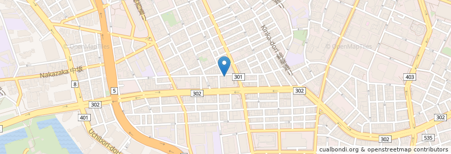 Mapa de ubicacion de 神保町 可以 en ژاپن, 東京都, 千代田区.