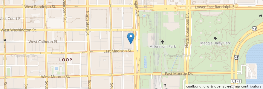 Mapa de ubicacion de Peet's Coffee en 미국, 일리노이, 시카고.