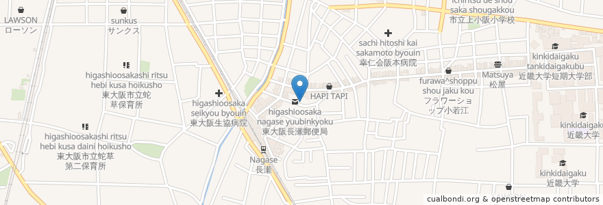 Mapa de ubicacion de ジャン・クック en Japão, 大阪府, 東大阪市.