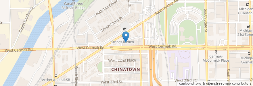 Mapa de ubicacion de Pho Cafe en Amerika Syarikat, Illinois, Chicago.