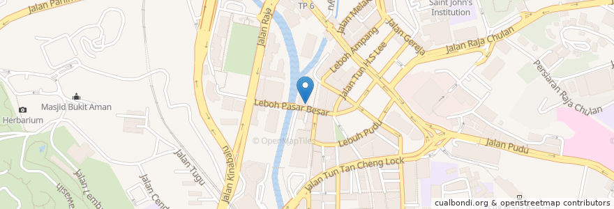 Mapa de ubicacion de Kafe Old Market Square en Malesia, Selangor, Kuala Lumpur.