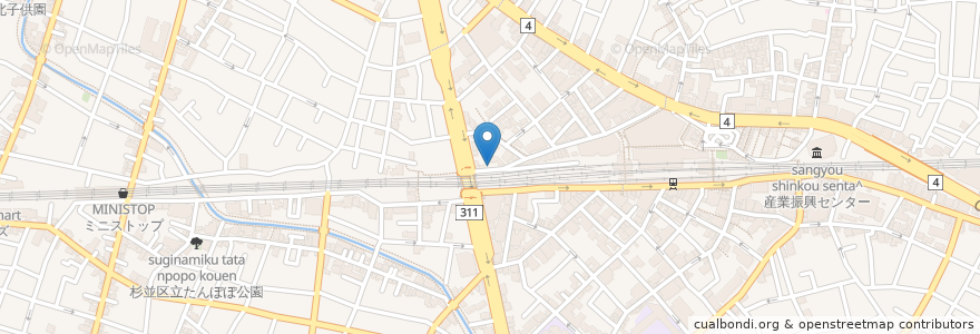 Mapa de ubicacion de 上荻一丁目酒場 en Japão, Tóquio, 杉並区.