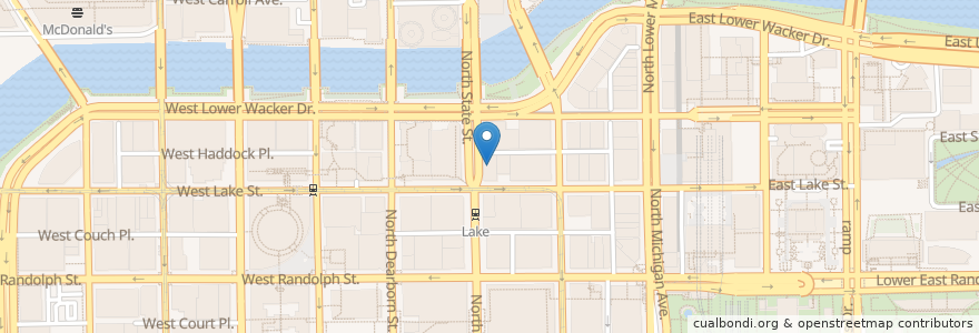 Mapa de ubicacion de ROOF on theWit en 美利坚合众国/美利堅合眾國, 伊利诺伊州 / 伊利諾州, 芝加哥.