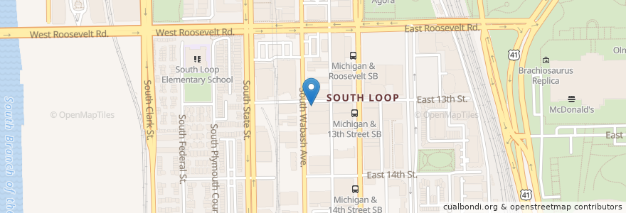 Mapa de ubicacion de The Scout Waterhouse + Kitchen en Vereinigte Staaten Von Amerika, Illinois, Chicago.