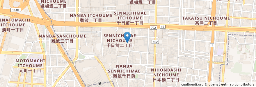Mapa de ubicacion de ザ・フレッシュ en Япония, Осака, 大阪市, 中央区.