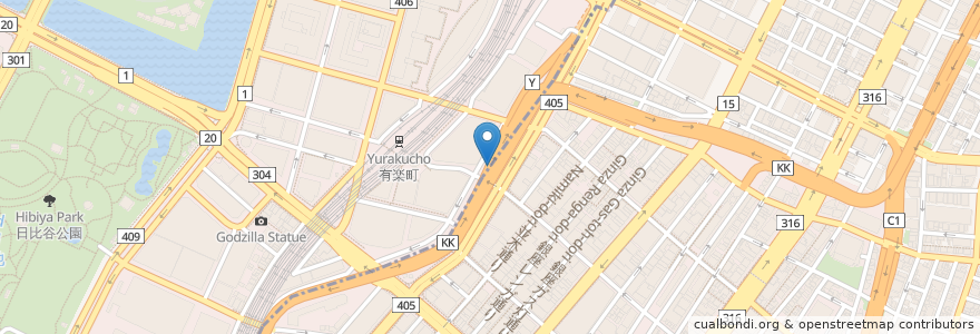 Mapa de ubicacion de 天丼専門 銀座いつき en Japón, Tokio.