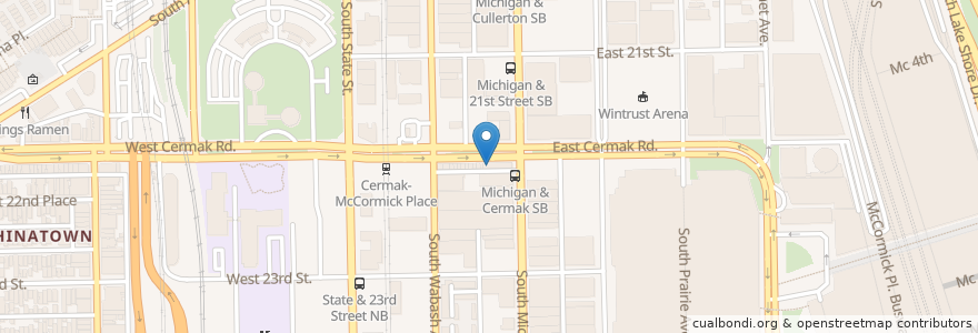 Mapa de ubicacion de The Velvet Lounge en アメリカ合衆国, イリノイ州, シカゴ.