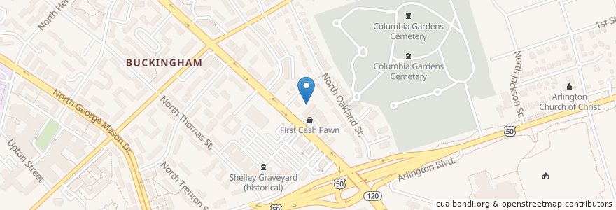 Mapa de ubicacion de Mr wash en Stati Uniti D'America, Virginia, Arlington County, Arlington.