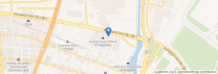 Mapa de ubicacion de オリックスレンタカー en Japan, Tokio, 大田区.