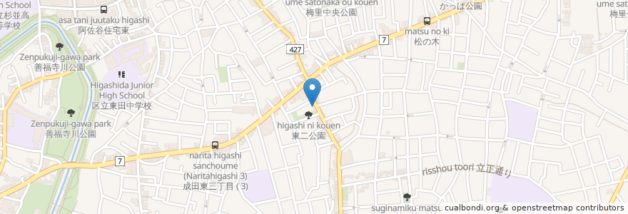 Mapa de ubicacion de 羊のひげ en Japan, Tokio, 杉並区.