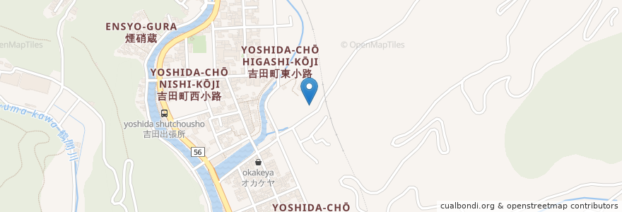 Mapa de ubicacion de 姫宮神社 en Giappone, Prefettura Di Ehime, 宇和島市.