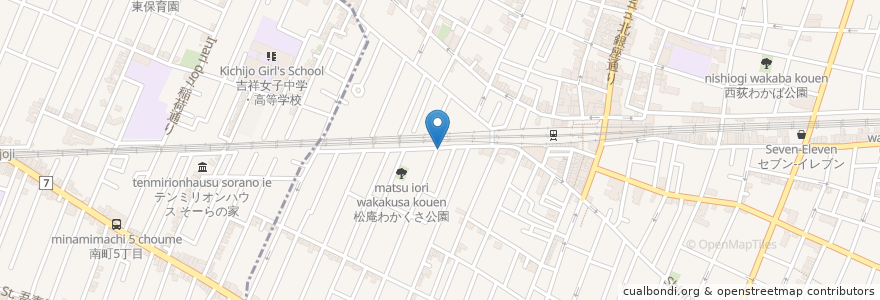 Mapa de ubicacion de Saten en Giappone, Tokyo, 杉並区.