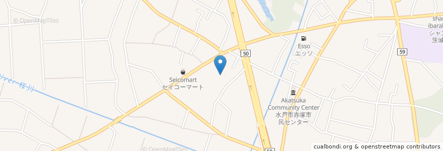 Mapa de ubicacion de いちの湯水戸店 en Япония, Ибараки, Мито.