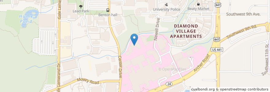 Mapa de ubicacion de University of Florida College of Nursing en Соединённые Штаты Америки, Флорида, Alachua County, City Of Gainesville Municipal Boundaries, Gainesville.