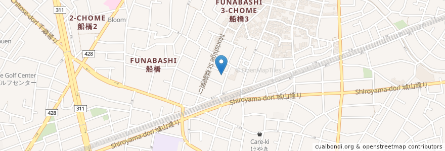 Mapa de ubicacion de 安来家 en Japonya, 東京都, 世田谷区.