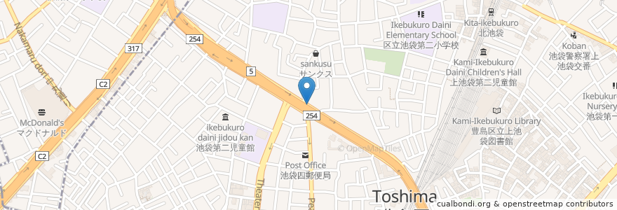 Mapa de ubicacion de 郵便ポスト en Japonya, 東京都, 豊島区.