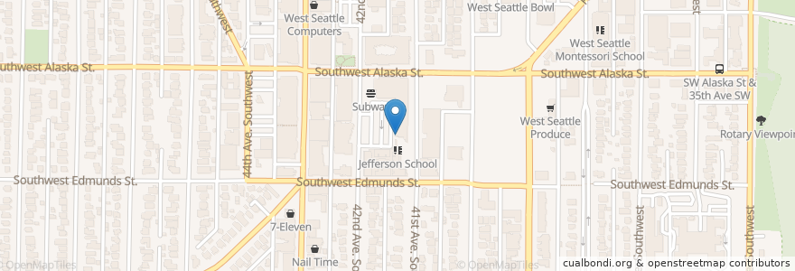 Mapa de ubicacion de The UPS Store en Соединённые Штаты Америки, Вашингтон, King County, Seattle.