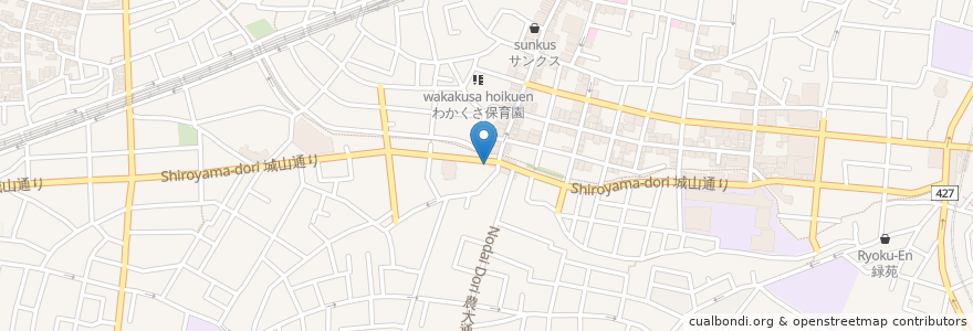 Mapa de ubicacion de かみ山 en Japan, 東京都, 世田谷区.