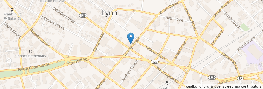 Mapa de ubicacion de Lynn Shelter Association en Estados Unidos Da América, Massachusetts, Essex County, Lynn.