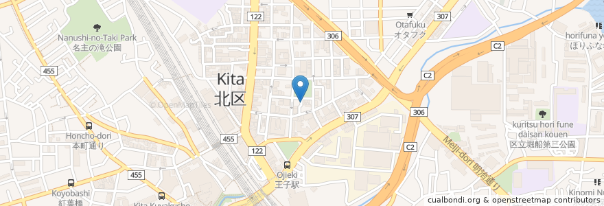 Mapa de ubicacion de ホテルドゥルセ en 日本, 東京都, 北区.