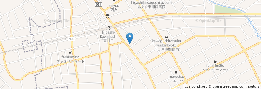 Mapa de ubicacion de くら寿司 en Japão, 埼玉県, 川口市.