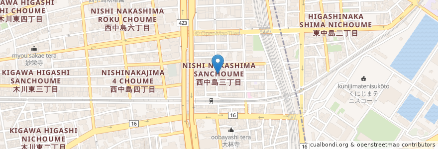 Mapa de ubicacion de 鳥貴族 en 日本, 大阪府, 大阪市, 淀川区.