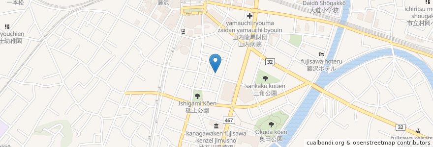 Mapa de ubicacion de サンドラッグ藤沢南口薬局 en Giappone, Prefettura Di Kanagawa, 藤沢市.