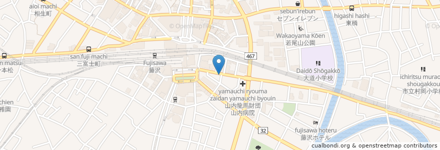 Mapa de ubicacion de マクドナルド藤沢南口店 en Japan, Präfektur Kanagawa, 藤沢市.