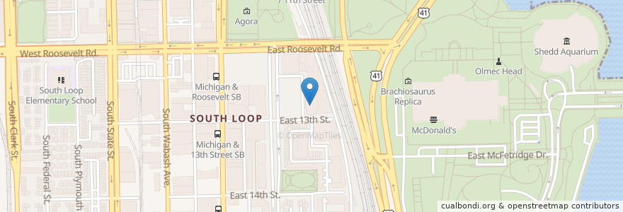 Mapa de ubicacion de Little Branch Cafe en Vereinigte Staaten Von Amerika, Illinois, Chicago.