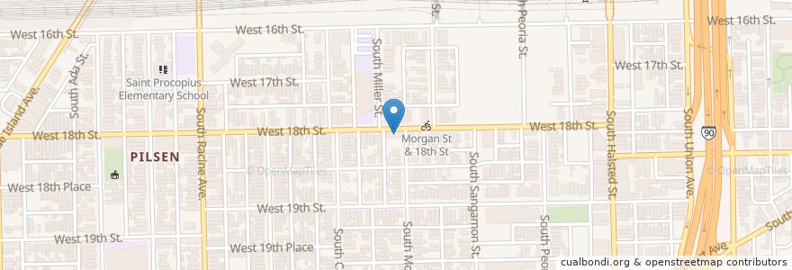Mapa de ubicacion de La Catrina Cafe en Amerika Syarikat, Illinois, Chicago.